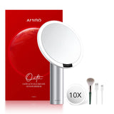 1 x RAW Customer Returns AMIRO 9 make-up mirror with lighting, smart sensor touch control, 3 colors 6 brightness levels, memory function, free rotation, white - RRP €135.98