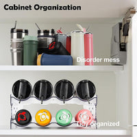 1 x RAW Customer Returns FYting bottle rack refrigerator organizer bottles, wine rack stackable, can rack, transparent water bottle holder for straw cup drinking bottle water bottle sports-8 bottles - RRP €19.99