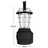 1 x RAW Customer Returns Odoland Camping Lamp Solar Lantern, 5 Modes Charging with Crank Dynamo, Solar Panel, USB Port, Car Adapter, Portable Work Lamp for Fishing, Hiking - RRP €19.99