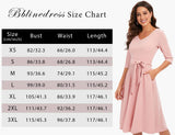 1 x RAW Customer Returns Bbonlinedress Rockabilly Dresses Women 3 4 Sleeve V-Neck Midi Dresses Long Sleeve Formal Dresses for Wedding Vintage Cocktail Dress Blush 2XL - RRP €42.99