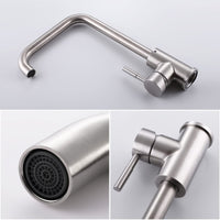 1 x RAW Customer Returns Low pressure kitchen tap, Lonheo kitchen tap low pressure kitchen tap with 3 connections, stainless steel mixer tap kitchen sink tap for boiler and small storage - RRP €40.32