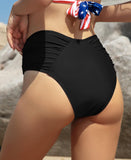 1 x Brand New SHEKINI Women s High Waisted Bikini Bottom Ruched Swimsuit Bottoms Women Sexy Bikini Bottom Black, S  - RRP €28.45