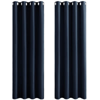 1 x RAW Customer Returns PONY DANCE Bedroom Curtains and Drapes 2 Pieces H 200 x W 140 cm Blackout Curtains with Eyelets Window Curtain Opaque Thermal Curtain, Dark Blue - RRP €44.95