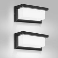 1 x RAW Customer Returns MICUTU LED Outdoor Applique, 18W IP65 Waterproof Modern Outdoor Lamps, Outdoor Wall Lights, for Balcony, Terrace Corridor, Garden, Outdoor Decorations Light Cool White, 2PCS  - RRP €65.69