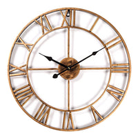 1 x RAW Customer Returns Taodyans Silent Wall Clock Vintage Roman Numerals 40cm Metal Skeleton Clock Living Room Kitchen Cafe Office Decor Gift Bronze  - RRP €32.92