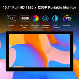 1 x RAW Customer Returns Pisichen Portable Monitor, 10.1 inch Portable Monitor Full HD 1920X1200 IPS Screen LCD Display, HDMI USB Type C Monitor for Laptop PC PS4 5 Xbox Raspberry Pi - RRP €99.99