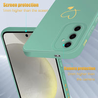 1 x RAW Customer Returns Czyoa Cell Phone Case Compatible with Samsung Galaxy S24 5G and 3 Pieces Tempered Glass Screen Protector 1 Lanyard, Soft and TPU, Shockproof and Scratch-Resistant Protective Case Green  - RRP €21.6