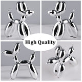 7 x Brand New Minimalist Art Gilded Balloon Dog Sculpture Gold and Silver Resin Balloon Dog Statue Mini Balloon Dog Animal Decoration Desktop Living Room Bookshelf Decorative Ornament Silver-10cm  - RRP €113.26