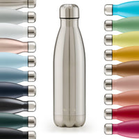 1 x RAW Customer Returns Blumtal drinking bottle stainless steel Charles - Thermos bottle 750 ml - BPA-free thermos drinking bottle cold warm - leak-proof drinking bottle metal 750 ml - Thermos drinking bottle - Stainless Steel - Silver - RRP €14.75