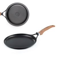 1 x RAW Customer Returns Cucina Nera pancake pan 25cm Crepes pan with enamelled outer coating Carbon Steel Pancake Pan Stainless steel handles Non-stick All types of cookers Dishwasher safe. - RRP €19.0