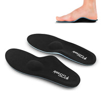 1 x RAW Customer Returns PCSsole Insole Supports High Arch Soft Pie Functional Orthotic Insole, Insert Flatfoot, Plantar Fasciitis, Foot Pain Black EU46-47 29.5cm  - RRP €21.99