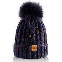 4 x RAW Customer Returns REDESS Women s Winter Bobble Beanie Hat with Warm Fleece Lined, Thick Slouchy Snow Knit Skull Ski Cap - RRP €74.8