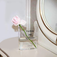 2 x Brand New Clear Book Vase, Clear Book Flower Vase, 2023 New Decorative Acrylic Book Vase, Transparent Book Vase, Cute Bookshelf Decoration for Flower Arrangements, Centerpieces and Home Decoration Blue  - RRP €40.8