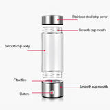 1 x RAW Customer Returns Sparklenut Hydrogen Rich Water Bottle 420ML, Portable Rich Ionizer With PEM Technology, Hydrogen Water Bottle, Drinking Bottle Anti Aging - RRP €49.99