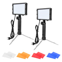 1 x RAW Customer Returns EMART 2 Pack Photo Light LED Video Light Photography 5500K LED Video Light with Tripod, Color Filters, Dimmable Photo Lamp for Product Photography, Macro Shots, with EU Plug - RRP €37.58