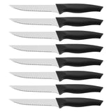 1 x RAW Customer Returns Pleafind steak knife set, 8 pieces, sharp steak knives with serrated edge, steak knife made of stainless steel, pizza knife, table knife, steak knife set, steak cutlery, knife set, dishwasher safe - RRP €13.19