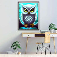 1 x Brand New Hoobee 5D Diamond Painting DIY Set Owl, Diamond Painting Pictures Animal, Full Drill Embroidery Cross Stitch Art Craft for Home Wall Decoration 30 40 cm  - RRP €20.4