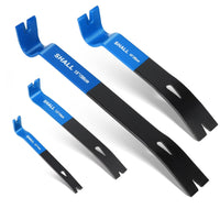 1 x RAW Customer Returns SHALL 4 Piece Flat Crowbar Set - 15 10 7.5 5.5 15 , 10 , 7.5 , 5.5 - Heavy Duty Mini Nail Puller Crowbar, All Purpose Claw Bar for Remodeling home and woodworking - RRP €18.67