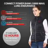 1 x RAW Customer Returns CONQUECO Women s Battery Heated Vest Down Vest USB Charging Heated Clothing for Outdoor Travel Motorsport black, M - RRP €107.99