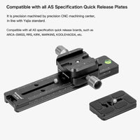 1 x RAW Customer Returns Koolehaoda 180mm Quick Release Plate Rail Nodal Slide Double Dovetail Camera Mount with Double Sided Clamp - RRP €35.99