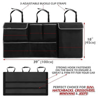 1 x RAW Customer Returns MiOYOOW Car Storage Bag, Trunk Organizer Trunk Bag with Large Seat Pocket for SUV and Many Vehicles - RRP €29.33