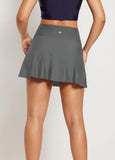 1 x RAW Customer Returns BALEAF swimming shorts women s swimming skirt with inner briefs high waist swimming trunks cross pleated bikini skirt swimming trunks bikini bottoms bathing dress swimwear beach skirt gray M - RRP €28.22