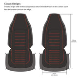 1 x RAW Customer Returns TOYOUN Classic Car Seat Covers Front Seats Highback Seat Covers Set of 2 Universal Protective Covers PU Leather Seat Protector for Car Seat Front Black Red Car Accessories Interior - RRP €37.99