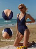 6 x Brand New Summer Mae Women s Tummy Control Swimsuit One Piece Figure Shaping Slimming Swimwear Blue M - RRP €206.64