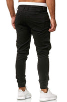 1 x RAW Customer Returns Cassiecy Men s Pants Jogger Chino Cargo Jeans Pants Stretch Sports Pants Men s Pants with Pockets Slim Fit Casual Pants, 3XL, Black - RRP €35.99