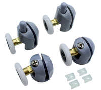 1 x RAW Customer Returns KEABATH 8Pcs Shower Door Rollers, Glass Shower Rollers for Shower, Single Wheel Pulleys, 25mm Wheels for Shower Enclosure, Shower Screen, Shower Screen Replacement Parts - RRP €21.6