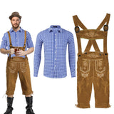 1 x RAW Customer Returns Oktoberfest men s outfit, leather trousers men s traditional costume Bavaria Oktoberfest costume set, with traditional knee breeches and Oktoberfest shirt men s traditional shirt traditional leather trousers with - RRP €51.42