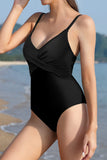 1 x Brand New SHEKINI Women s One Piece Swimsuit Adjustable Low Neck Halter Fashion Slimming Tummy Control One Piece Bikini Sports Beach Swimsuit L,Black W  - RRP €29.71