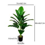 1 x RAW Customer Returns AIVORIUY artificial plants like real Areca palm artificial plant in pot large fake artificial tree for indoor and outdoor use living room bedroom office decoration 80cm green banana  - RRP €23.99