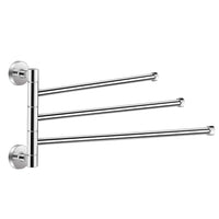 1 x RAW Customer Returns Yizhet Wall Mounted Towel Rack Stainless Steel Bathroom Swivel Towel Rack Kitchen 3-Arm Swing Towel Rack 3-arm  - RRP €16.15