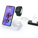 1 x RAW Customer Returns Minthouz 3 in 1 Wireless Charger with 18W Adapter, Fast Wireless Charging Station for Multiple Devices Apple Watch S8 7, AirPods 3 Pro, Wireless Charger Stand Compatible with iPhone 14 13 12 11- White - RRP €33.85