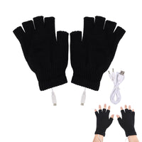 38 x Brand New Heated Gloves, USB Heated Gloves for Women and Men, Heated Fingerless Gloves for Full and Half Hands, Winter Gloves, Mitten Winter Warm Laptop Gloves - RRP €455.62