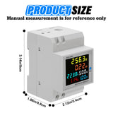 1 x RAW Customer Returns Electricity meter DIN rail 6 in 1 LCD digital energy meter YOYIAG AC40-300V 100A digital energy meter suitable for DIN rail, ammeter voltmeter Din, closed type CT - RRP €24.0