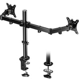 1 x RAW Customer Returns BONTEC monitor holder for 2 monitors for 13-30 inch screens, monitor stand, dual arm, height adjustable, rotatable, monitor holder max. 8 kg - RRP €30.89