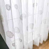 1 x RAW Customer Returns MIULEE curtains with floral embroidery, white curtains for living room, bedroom curtain, transparent with eyelets, set of 2 voile flowers, transparent curtains, each H 225 x W 140 cm - RRP €27.59