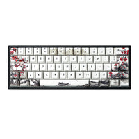 1 x RAW Customer Returns JSJT Custom Keycaps, 60 Percent Plum Blossom Keycaps PBT Dye Sublimation, Cherry Profile Keycaps, 80 Keys for 61 68 ANSI ISO Layout, Cherry MX Swtich Mechanical Keyboards - RRP €40.66