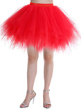 1 x RAW Customer Returns Dressystar LXQC Petticoats Mini Skirt Short Underskirt Tutu Irregular Tulle Women Girls Ballet Skirt Multi-Layers Red L - RRP €19.87