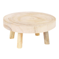 1 x RAW Customer Returns Round Mini Wooden Stool, Wooden Step Stool, Plant Stand, Garden Stool, Low Stool, Step Stool, Round Bed Stool for Kids and Adults 1, Size M  - RRP €20.4