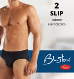 1 x RAW Customer Returns BluStone men s cotton briefs 2-pack with elastic inside made of 100 high-quality cotton, elastic and breathable, 2 black, medium - RRP €27.6