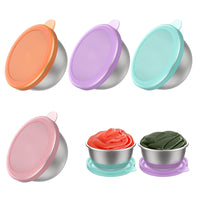 2 x Brand New Small stainless steel sauce containers 4 piece food container set salad dressing containers mini containers for lunch box spice containers with silicone lid for children s snacks, dips and spices, salad, BPA-free - RRP €21.16