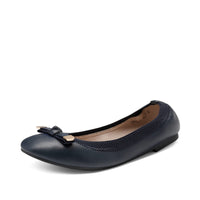 1 x Brand New DREAM PAIRS Women s classic flat ballet flats shoes with bows SDFA2250W-E, Navy blue, 39 EU - RRP €39.05