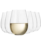 1 x RAW Customer Returns Krosno Large White Stemless Wine Glasses Set of 6 500 ML Harmony Collection Perfect for home, restaurants and parties Dishwasher safe - RRP €28.99