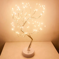 1 x RAW Customer Returns XVZ LED tree lights, 108 LED tree lights, USB table lamp, battery operated mood light for living room, office, dining room, Christmas, hotel, interior decoration - warm white - RRP €20.15