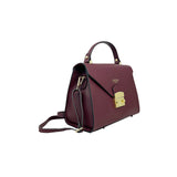 1 x RAW Customer Returns Cheval Firenze Antares Handbag, Genuine Leather Made in Italy Bordeaux  - RRP €76.09