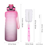 6 x Brand New Abaodam 1.5L Water Bottle with Time Markers Motivational Sports Water Bottle with Straw for Hiking Fitness Outdoor Sports 2pcs - RRP €122.4