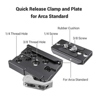 1 x RAW Customer Returns SMALLRIG Quick Release Clamp And Plate for Arca Swiss Standard - 2144 - RRP €68.47